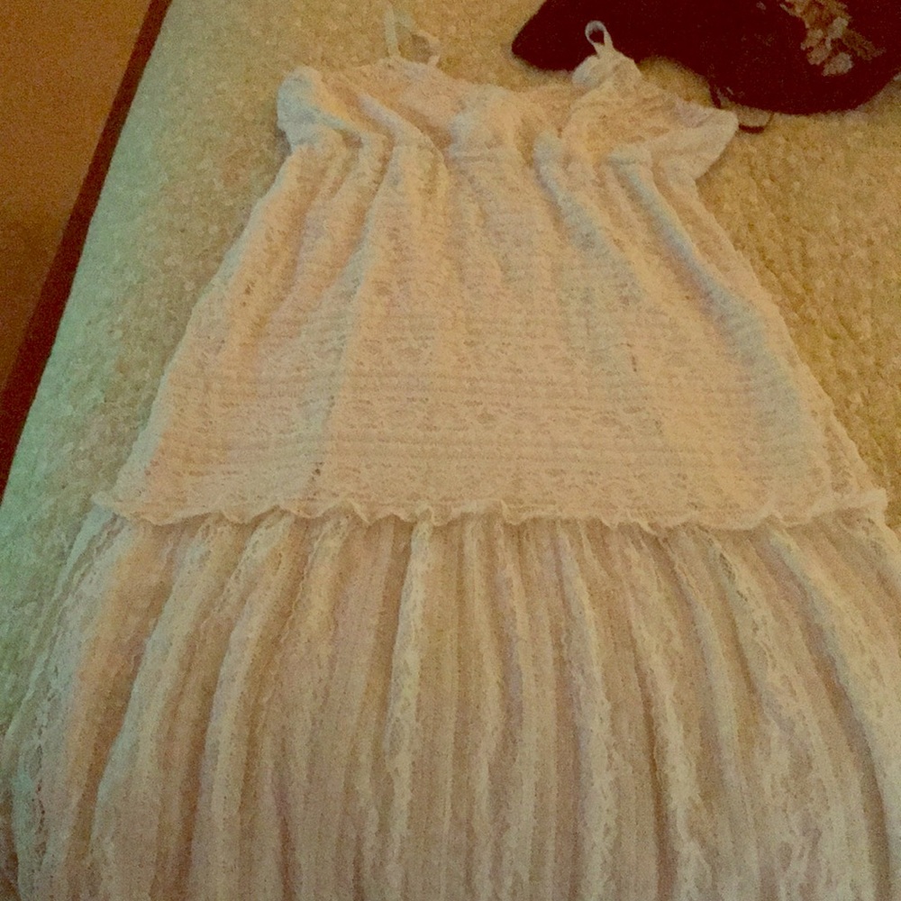 Size Large Off White Laced Maxi Dress
